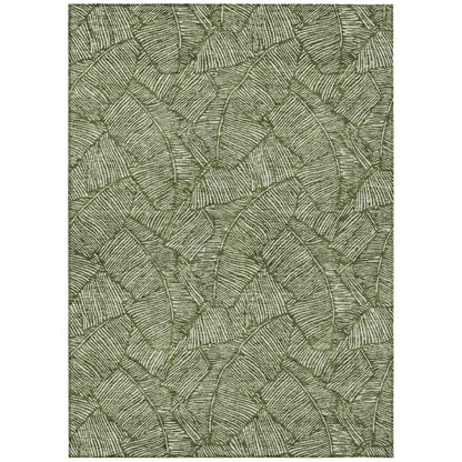 Machine Washable Indoor/ Outdoor Chantille Tropical Palm Rug