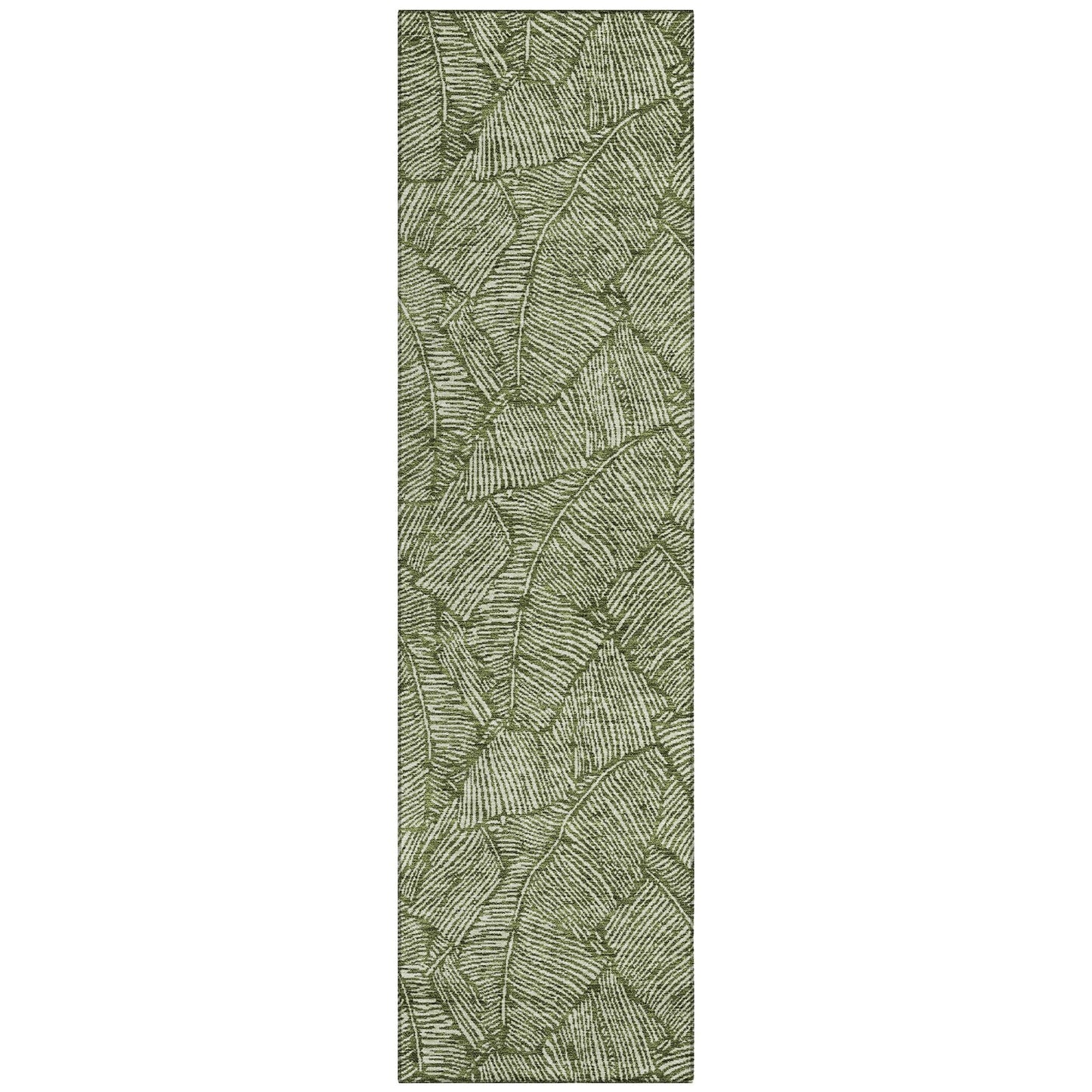 Machine Washable Indoor/ Outdoor Chantille Tropical Palm Rug