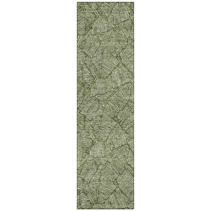 Machine Washable Indoor/ Outdoor Chantille Tropical Palm Rug