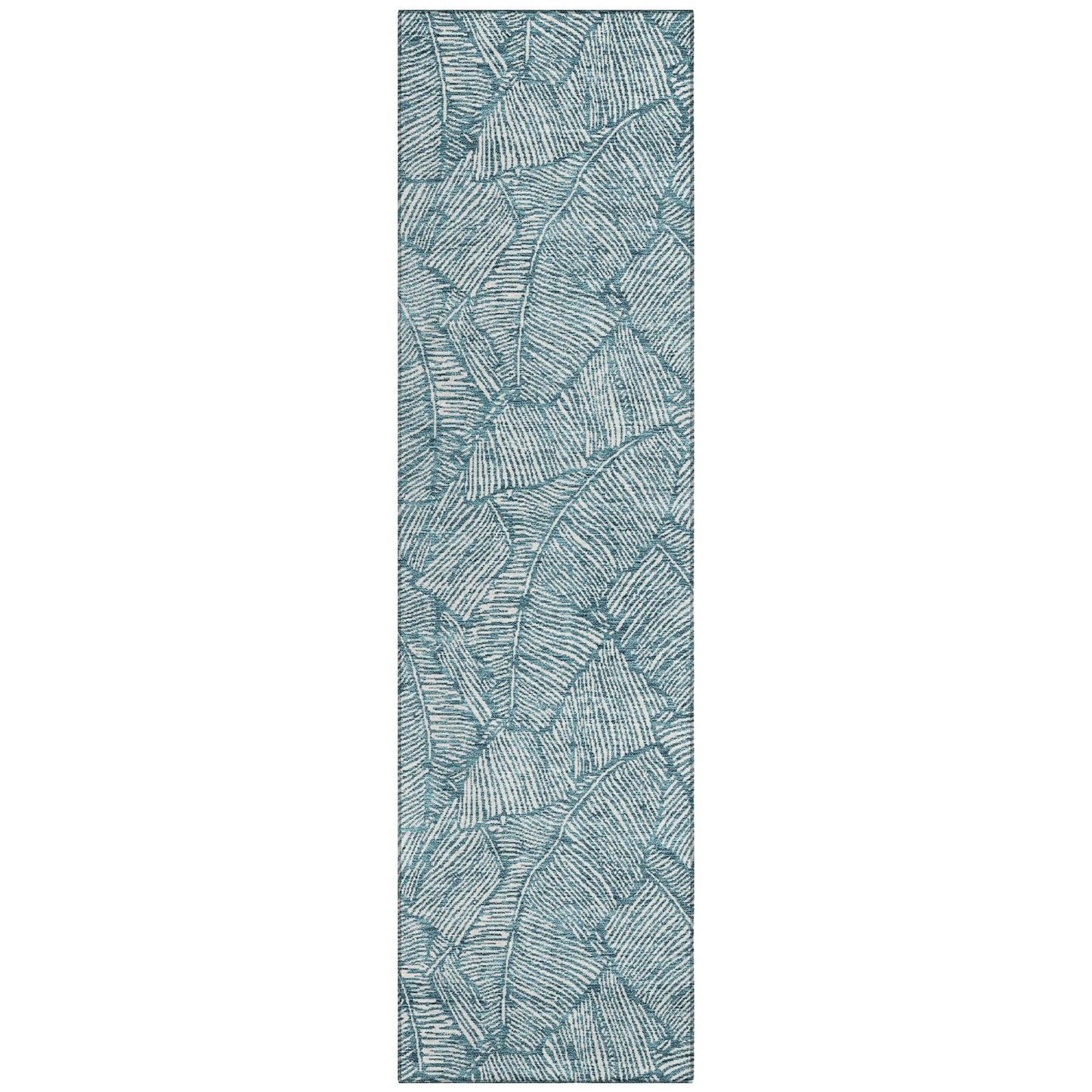 Machine Washable Indoor/ Outdoor Chantille Tropical Palm Rug