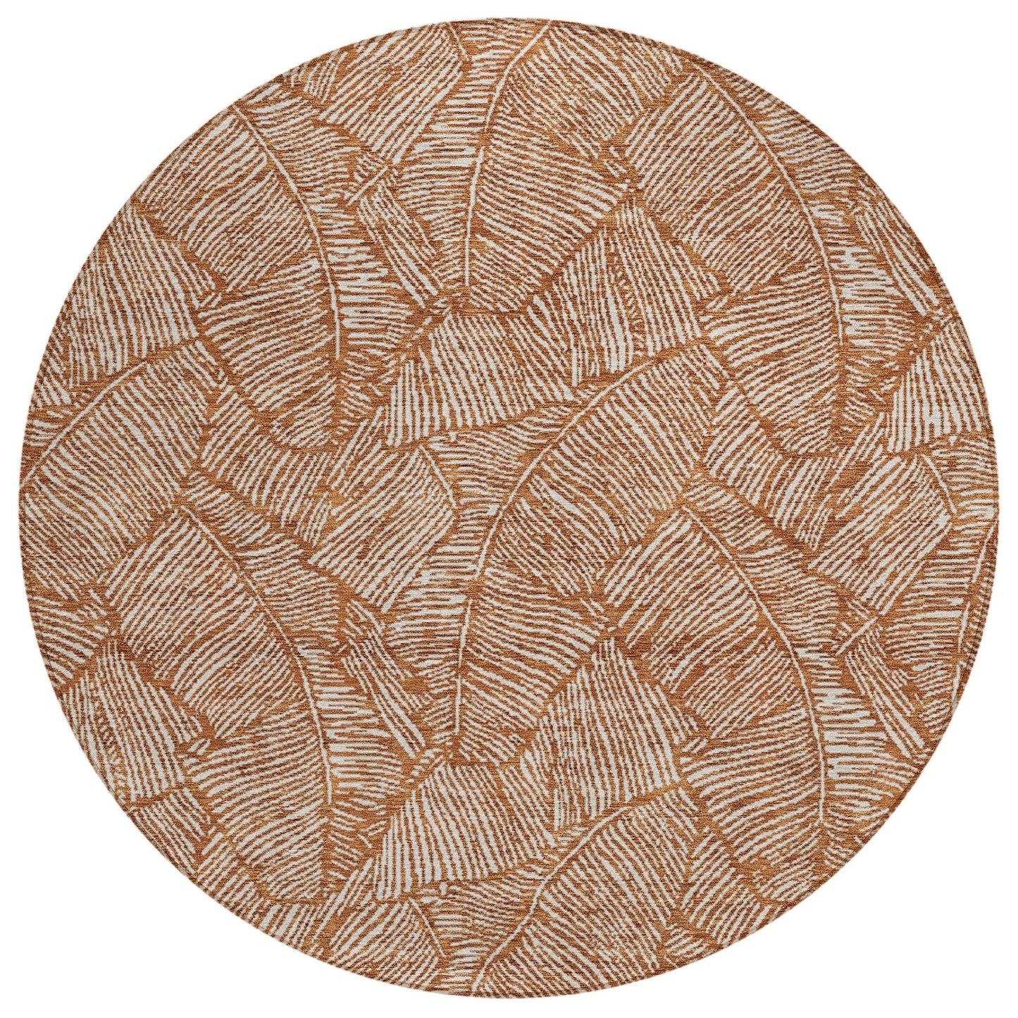 Machine Washable Indoor/ Outdoor Chantille Tropical Palm Rug