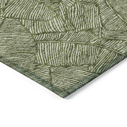 Machine Washable Indoor/ Outdoor Chantille Tropical Palm Rug