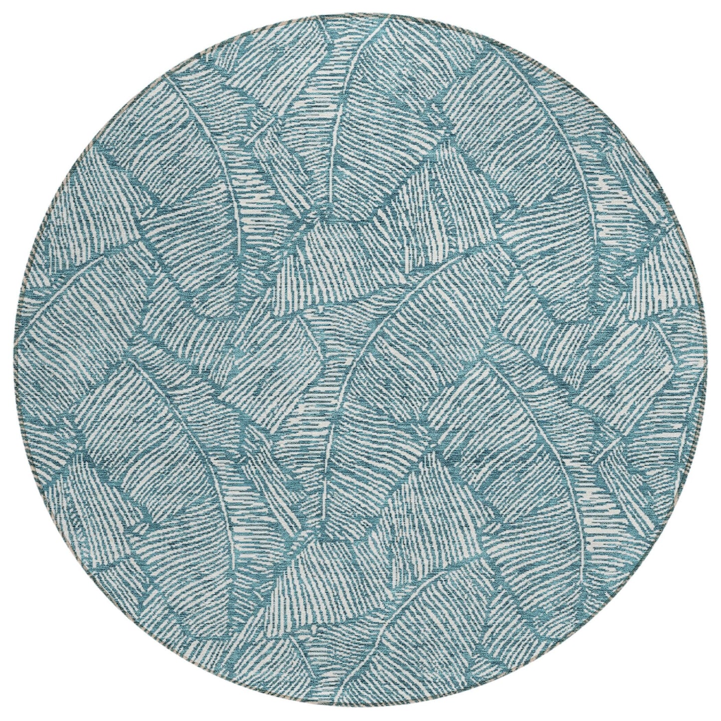 Machine Washable Indoor/ Outdoor Chantille Tropical Palm Rug