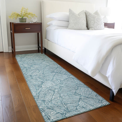 Machine Washable Indoor/ Outdoor Chantille Tropical Palm Rug