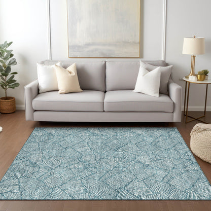 Machine Washable Indoor/ Outdoor Chantille Tropical Palm Rug