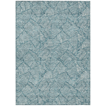 Machine Washable Indoor/ Outdoor Chantille Tropical Palm Rug