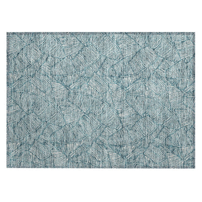 Machine Washable Indoor/ Outdoor Chantille Tropical Palm Rug