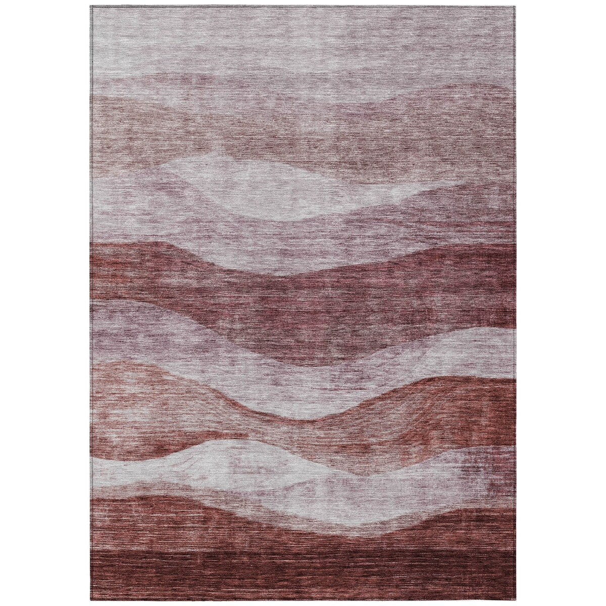Tapis Chantille contemporain à vagues lavable en machine pour intérieur/extérieur
