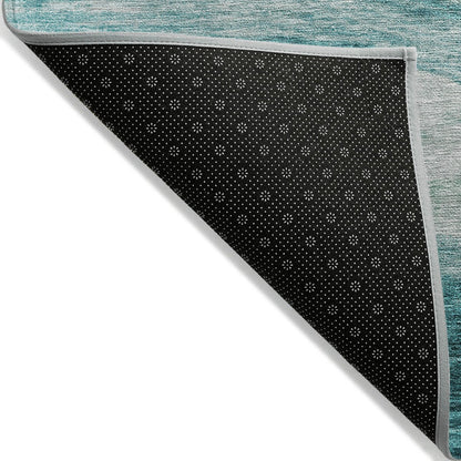 Tapis Chantille contemporain à vagues lavable en machine pour intérieur/extérieur