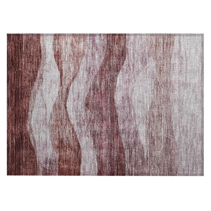Tapis Chantille contemporain à vagues lavable en machine pour intérieur/extérieur
