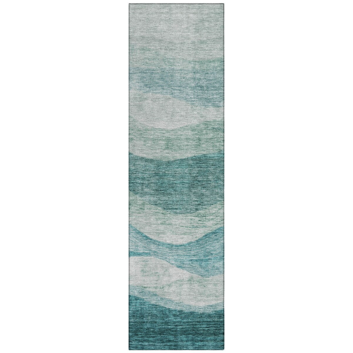 Tapis Chantille contemporain à vagues lavable en machine pour intérieur/extérieur