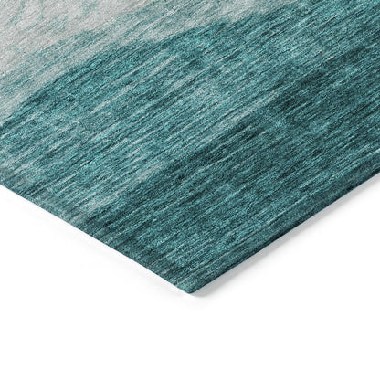 Tapis Chantille contemporain à vagues lavable en machine pour intérieur/extérieur