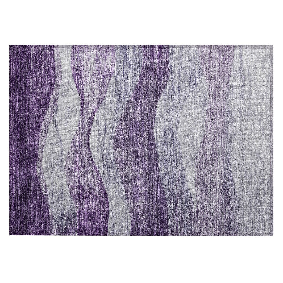 Tapis Chantille contemporain à vagues lavable en machine pour intérieur/extérieur