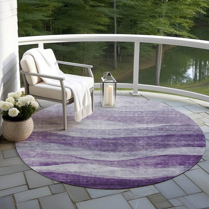 Tapis Chantille contemporain à vagues lavable en machine pour intérieur/extérieur