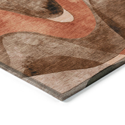 Machine Washable Indoor/ Outdoor Modern Chantille Rug