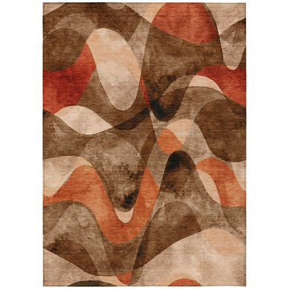 Machine Washable Indoor/ Outdoor Modern Chantille Rug