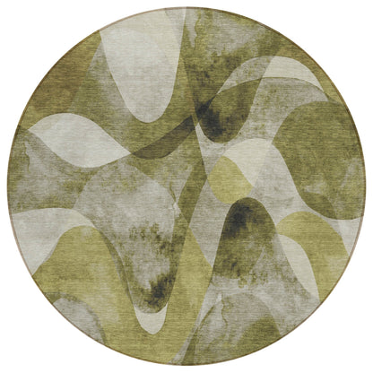 Machine Washable Indoor/ Outdoor Modern Chantille Rug