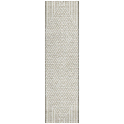 Machine Washable Indoor/ Outdoor Modern Geo Chantille Rug