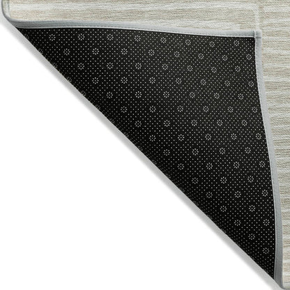 Machine Washable Indoor/ Outdoor Modern Mosaic Chantille Rug