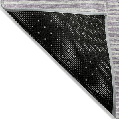 Machine Washable Indoor/ Outdoor Modern Mosaic Chantille Rug
