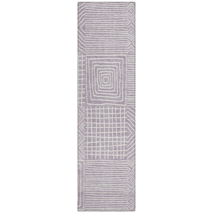 Machine Washable Indoor/ Outdoor Modern Mosaic Chantille Rug