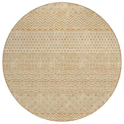 Machine Washable Indoor/ Outdoor Modern Stripes Chantille Rug