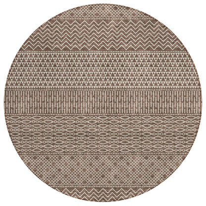Machine Washable Indoor/ Outdoor Modern Stripes Chantille Rug
