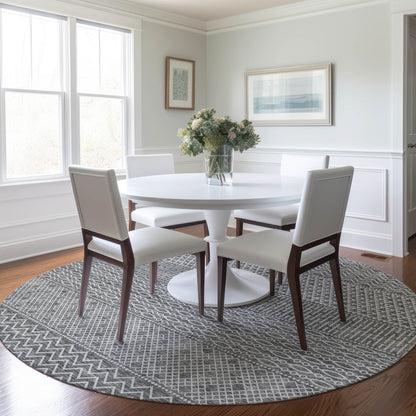 Machine Washable Indoor/ Outdoor Modern Stripes Chantille Rug