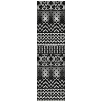 Machine Washable Indoor/ Outdoor Modern Stripes Chantille Rug