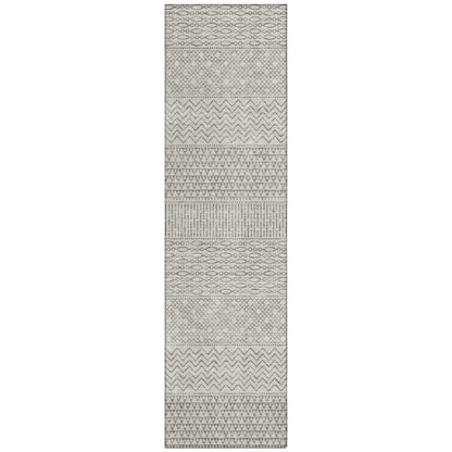 Machine Washable Indoor/ Outdoor Modern Stripes Chantille Rug