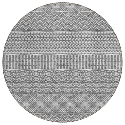 Machine Washable Indoor/ Outdoor Modern Stripes Chantille Rug