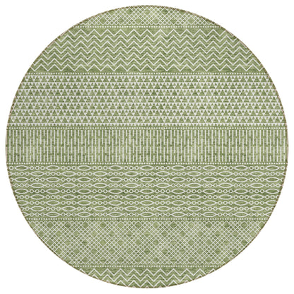 Machine Washable Indoor/ Outdoor Modern Stripes Chantille Rug