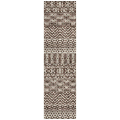 Machine Washable Indoor/ Outdoor Modern Stripes Chantille Rug