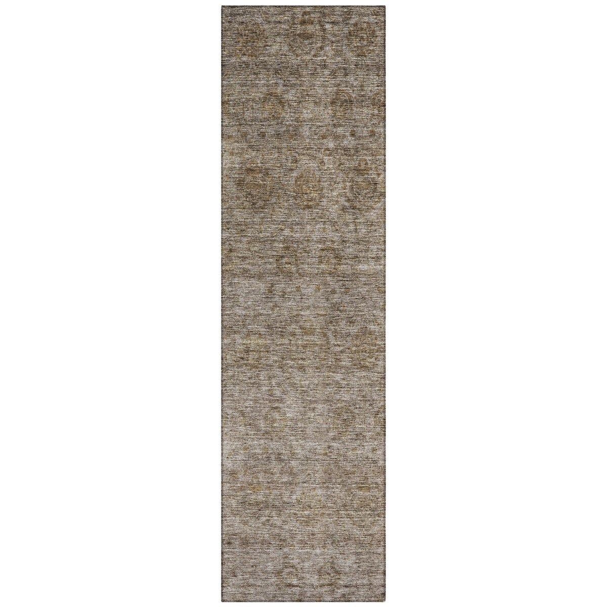 Machine Washable Indoor/ Outdoor Ombre Damask Chantille Rug