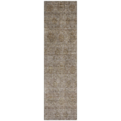 Machine Washable Indoor/ Outdoor Ombre Damask Chantille Rug