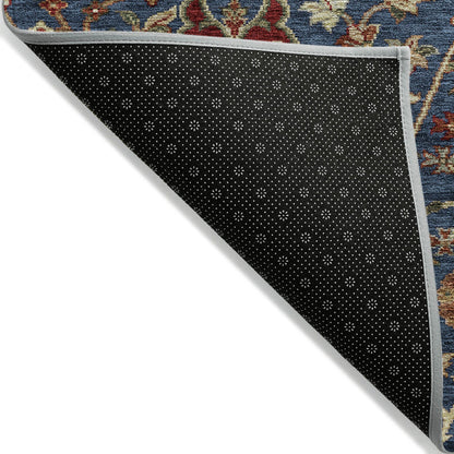 Machine Washable Indoor/ Outdoor Traditional Kashan Chantille Rug