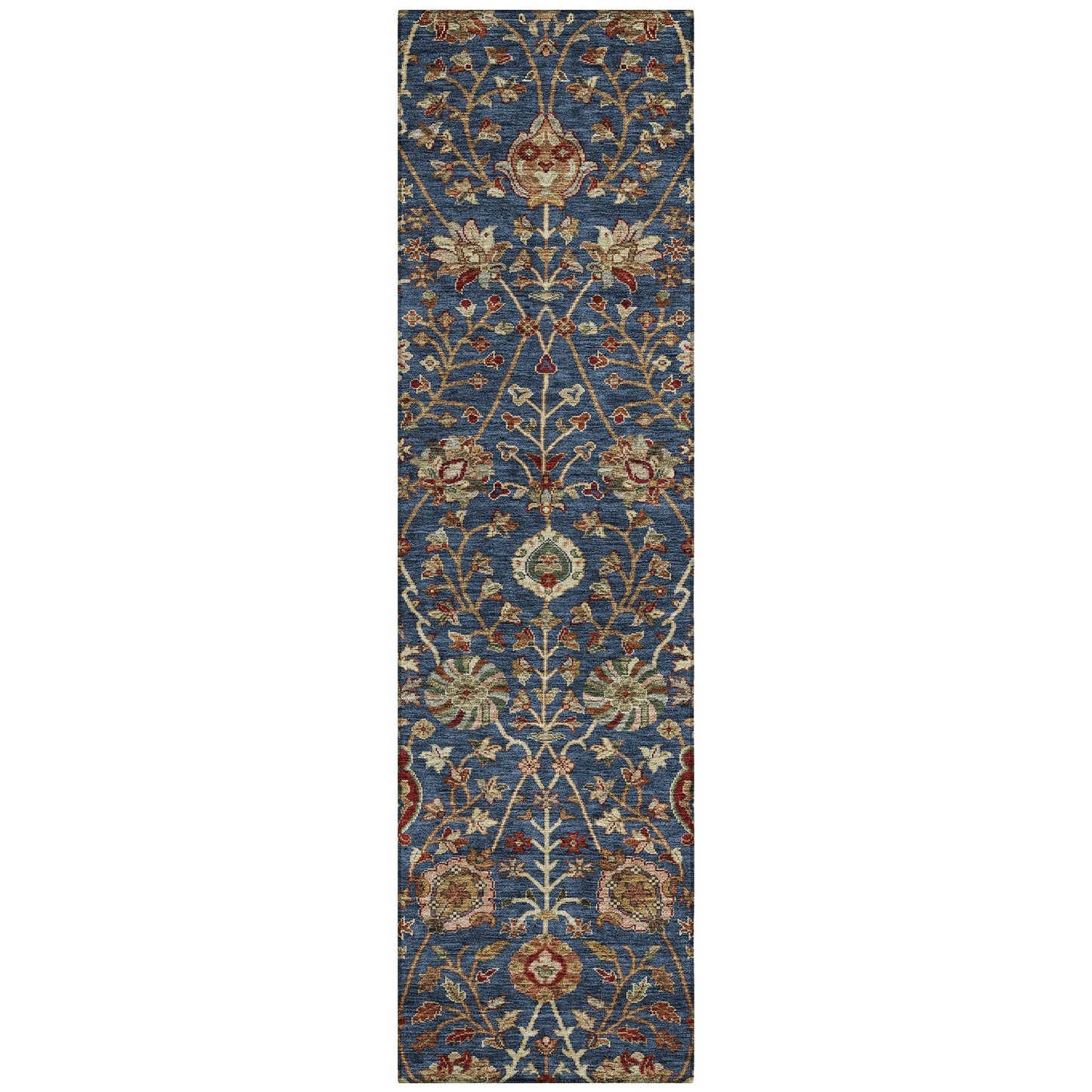 Machine Washable Indoor/ Outdoor Traditional Kashan Chantille Rug
