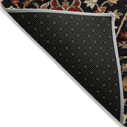 Machine Washable Indoor/ Outdoor Traditional Kashan Chantille Rug