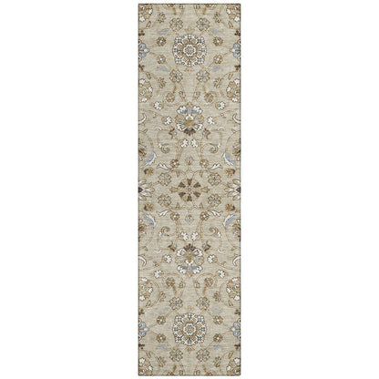 Machine Washable Indoor/ Outdoor Traditional KashanChantille Rug