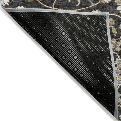 Machine Washable Indoor/ Outdoor Traditional KashanChantille Rug