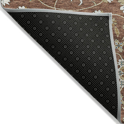 Machine Washable Indoor/ Outdoor Traditional KashanChantille Rug