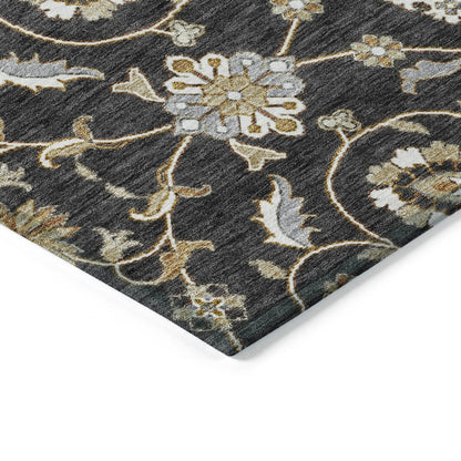 Machine Washable Indoor/ Outdoor Traditional KashanChantille Rug