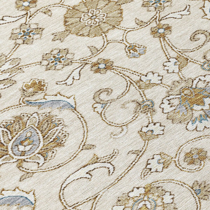 Machine Washable Indoor/ Outdoor Traditional KashanChantille Rug