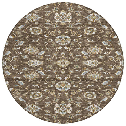 Machine Washable Indoor/ Outdoor Traditional KashanChantille Rug