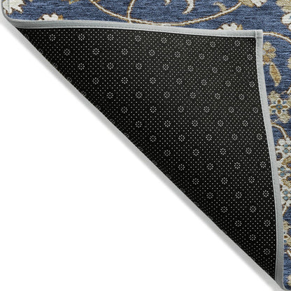Machine Washable Indoor/ Outdoor Traditional KashanChantille Rug