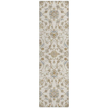 Machine Washable Indoor/ Outdoor Traditional KashanChantille Rug
