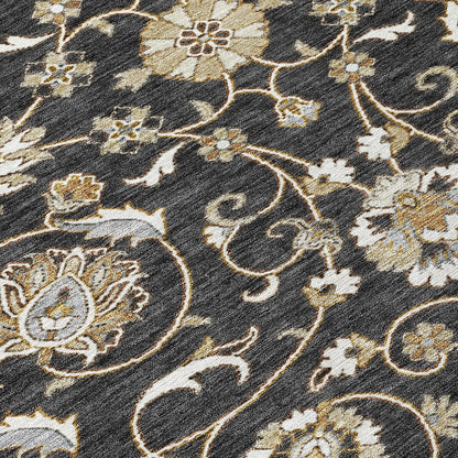 Machine Washable Indoor/ Outdoor Traditional KashanChantille Rug