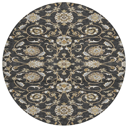 Machine Washable Indoor/ Outdoor Traditional KashanChantille Rug