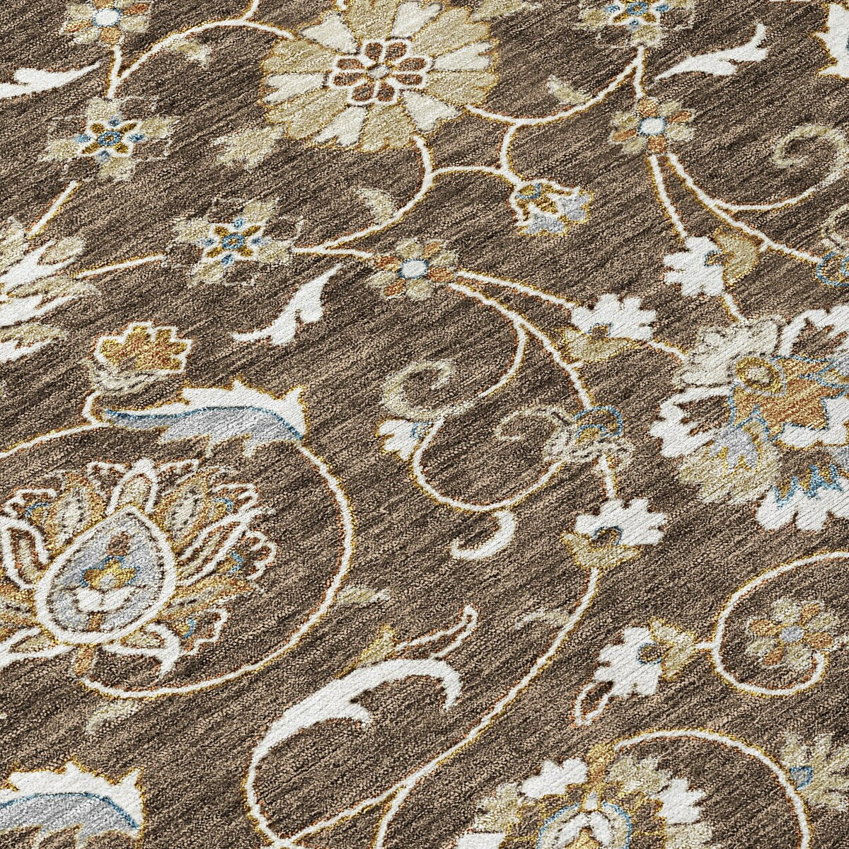 Machine Washable Indoor/ Outdoor Traditional KashanChantille Rug