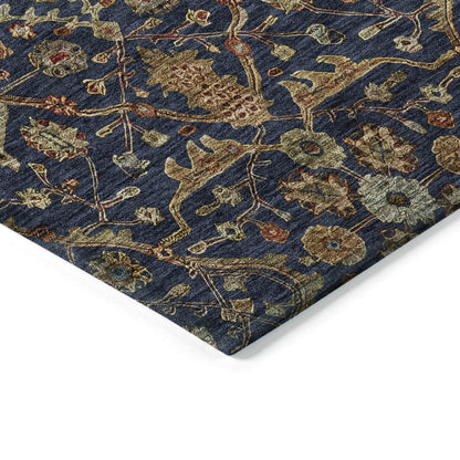Machine Washable Indoor/ Outdoor Traditional Persian Chantille Rug